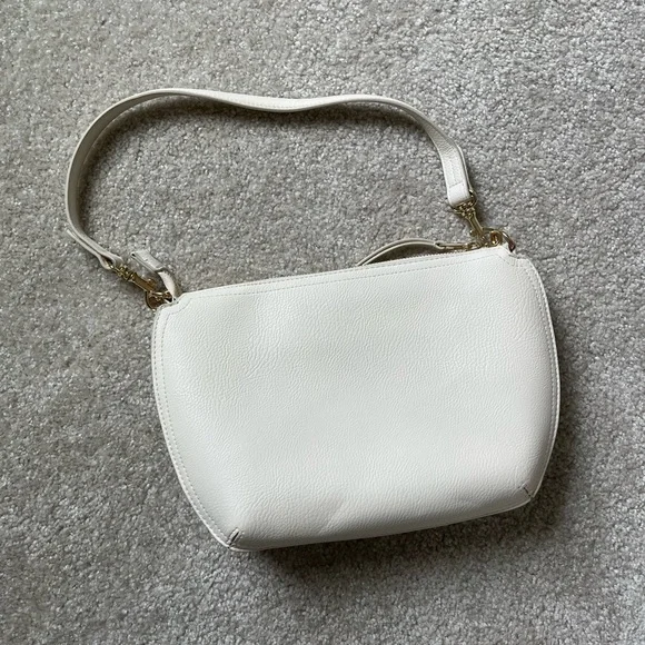 Universal Thread Classic Cream Vegan Leather Shoulder Bag Purse EUC - Picture 5 of 5